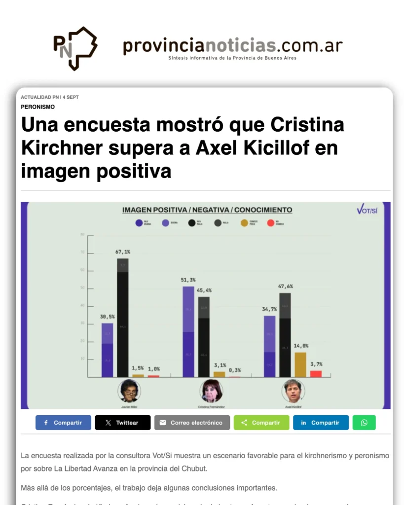 Mockup de la nota de Provincia Noticias